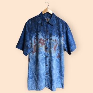 Vintage 90s The Territory Ahead Cotton Floral Hawaiian Button Front Shirt MEN XL